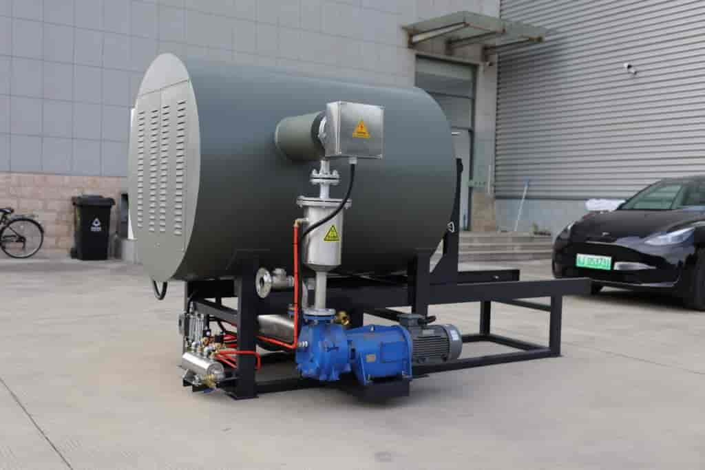 Working principles of a heat transfer oil boiler and optimization for efficiency
